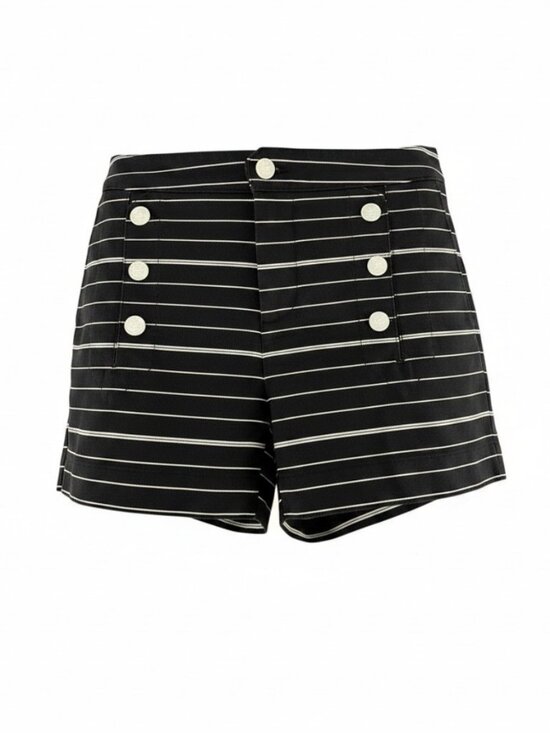 Tommy Hilfiger Pants - TOMMY HILFIGER Black White Striped Nautical Sailor Shorts Preppy Coastal size 6